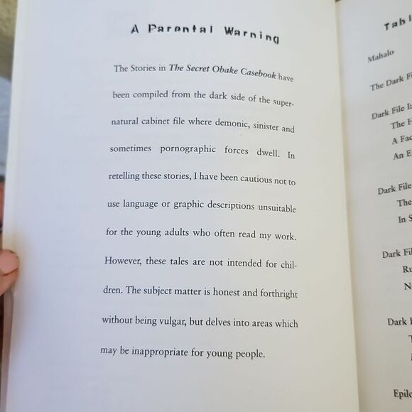 The Secret Obake CasebookTales From The Darkside of the Cabinet Book Glen Grant - Picture 4 of 4